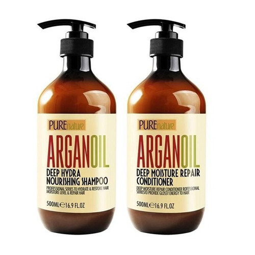 پک شامپو و ماسک مو پیور نیچر Pure Nature (فاقد سولفات، با آبکشی) مدل آرگان