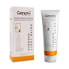 کرم ضد آفتاب رنگی ژنو بایوتیک با SPF50 مناسب پوست چرب و مختلط