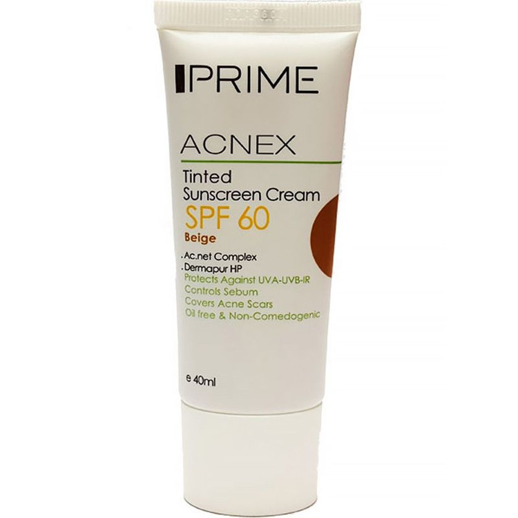 کرم ضدآفتاب رنگی SPF60 پرایم