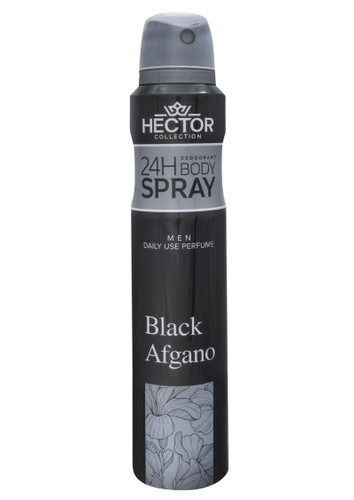 اسپری بدن مردانه هکتور رایحه بلک افغان حجم ۲۰۰میل